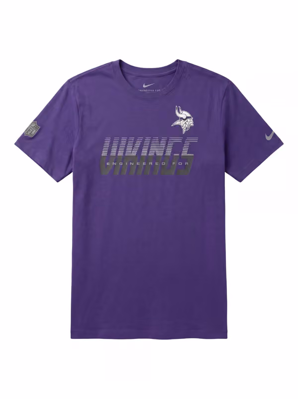 Minnesota Vikings 2026 NFL Sideline Team Issue Dri-Fit T-Shirt Purple view 1
