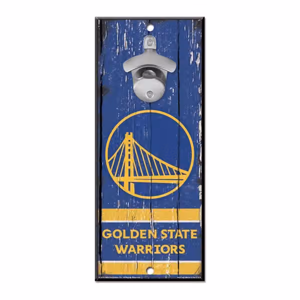 Golden State Warriors NBA Bottle Opener Sign view 1