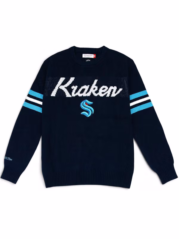 Seattle Kraken NHL Head Coach Sweater Navy view 2