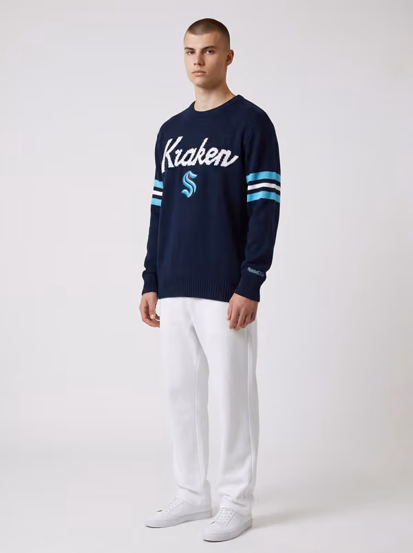 Seattle Kraken NHL Head Coach Sweater Navy view 1