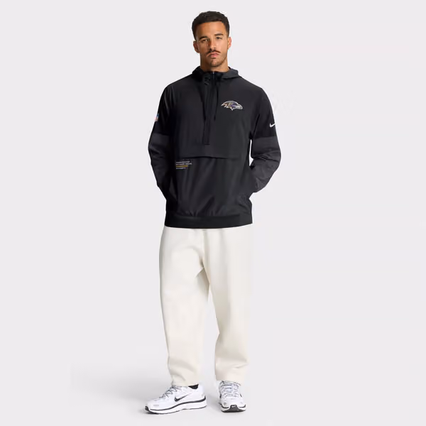 Baltimore Ravens Nike Sideline Half-Zip Anorak NFL Jacke Black view 4