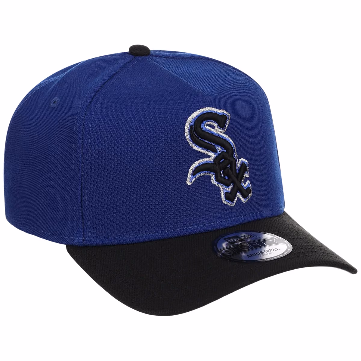 Chicago White Sox MLB Royal x Black FASHION CORE New Era 9FORTY A-Frame front view