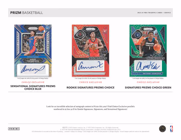 2023/24 Panini Prizm Basketball NBA Choice Box view 2