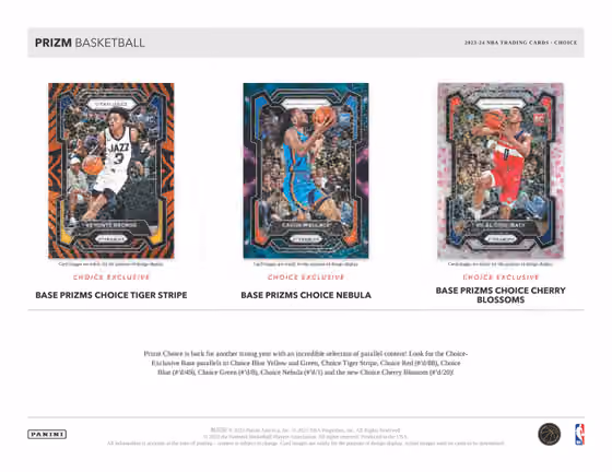 2023/24 Panini Prizm Basketball NBA Choice Box view 3