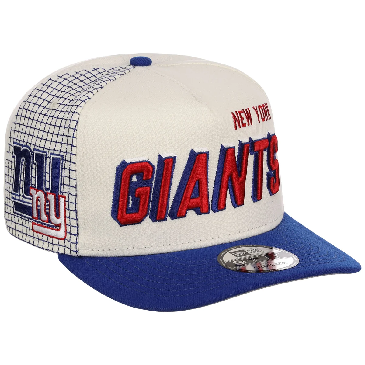 New York Giants NFL Gridlock New Era 9FIFTY A-Frame front view