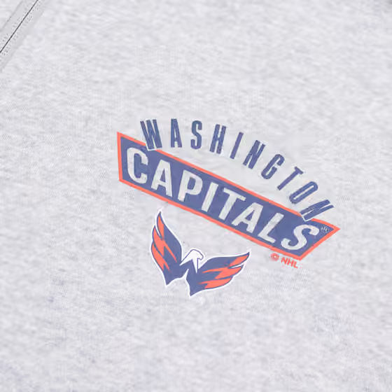 Washington Capitals adidas 2021/22 NHL Authentic Apparel Full-Zip Hoodie Grey view 3