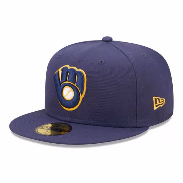 Milwaukee Brewers Authentic 59FIFTY Fitted MLB Cap Home Navy product photo