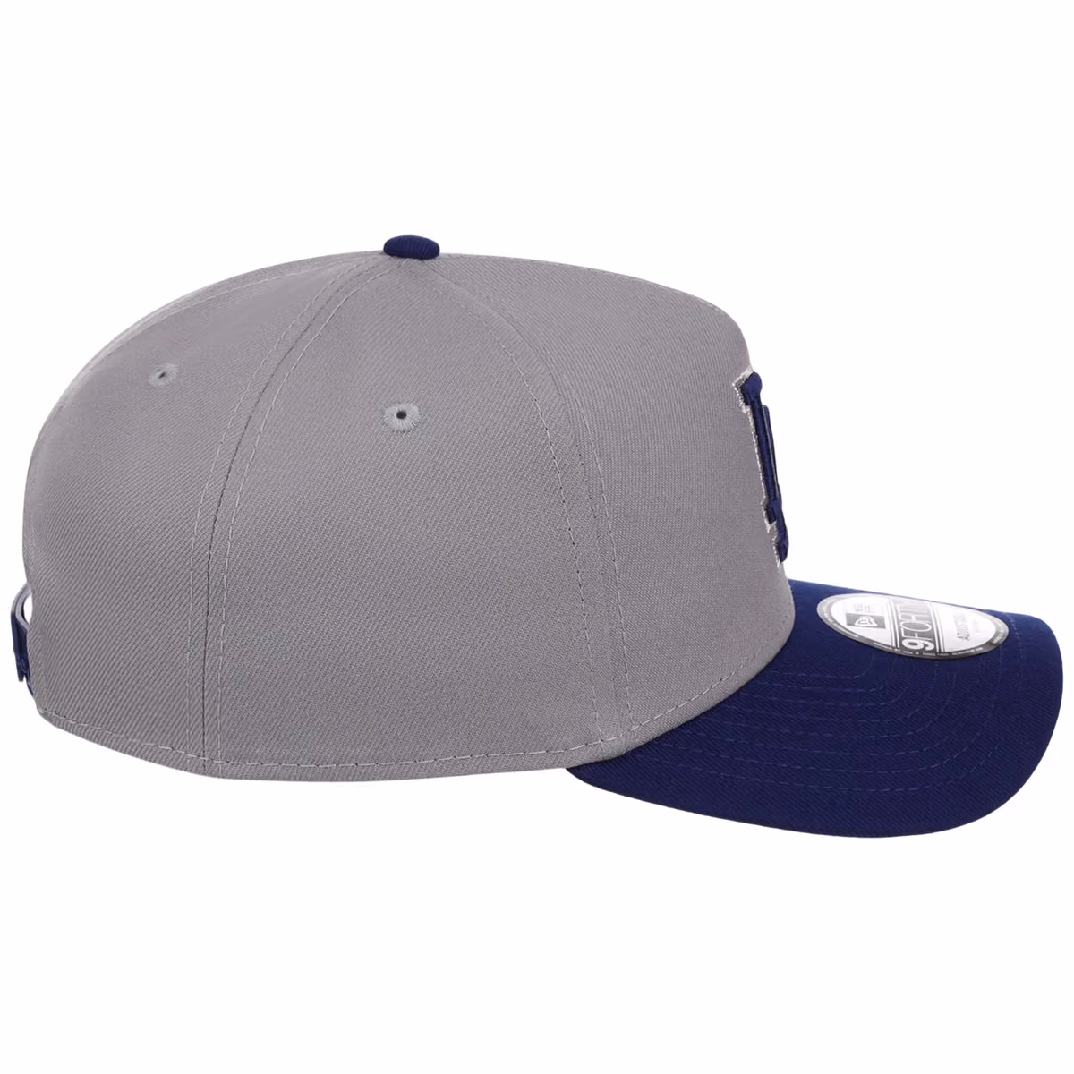 Los Angeles Dodgers MLB Gray OTC FASHION CORE New Era 9FORTY A-Frame detail view