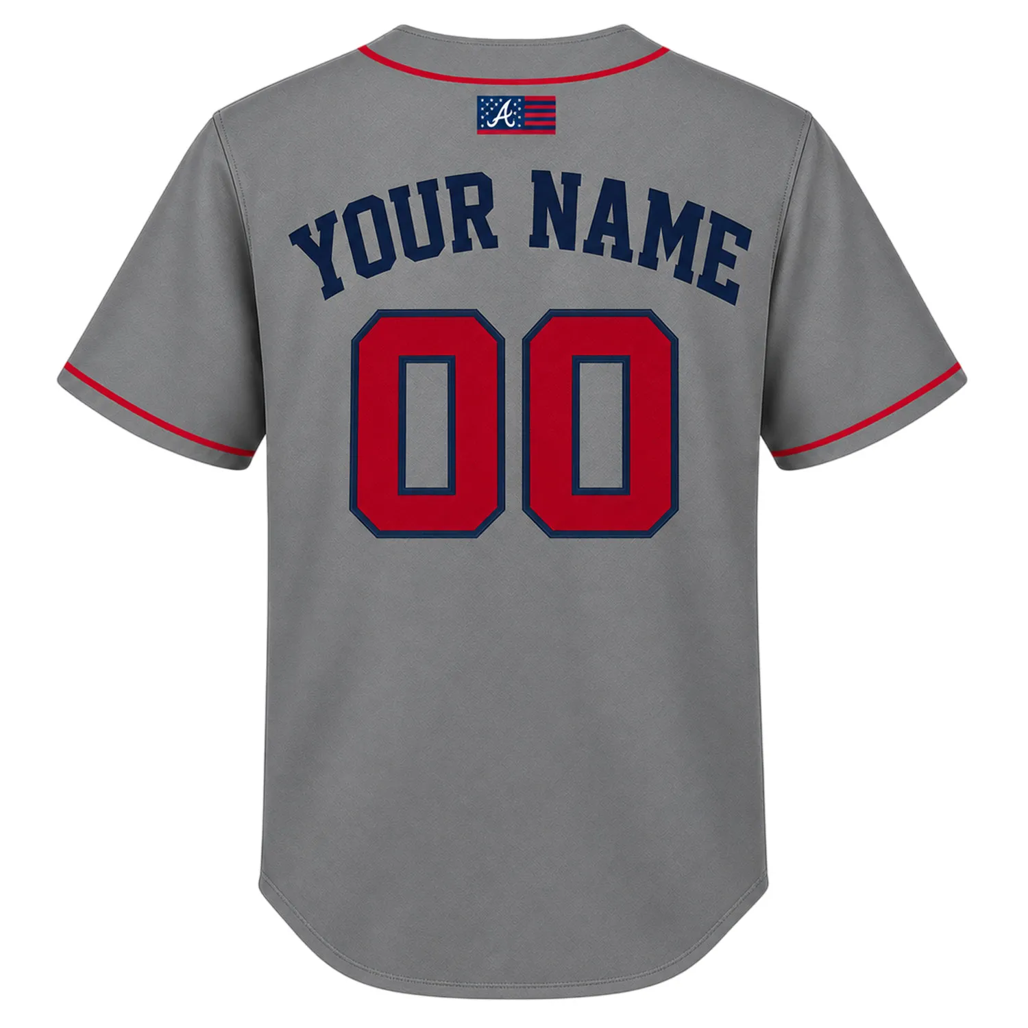 Atlanta Braves Grey Jersey Custom Bold Fan Style