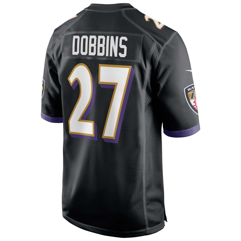 J.K. Dobbins #27 Baltimore Ravens Nike Game NFL Jersey Alternate Schwarz view 3