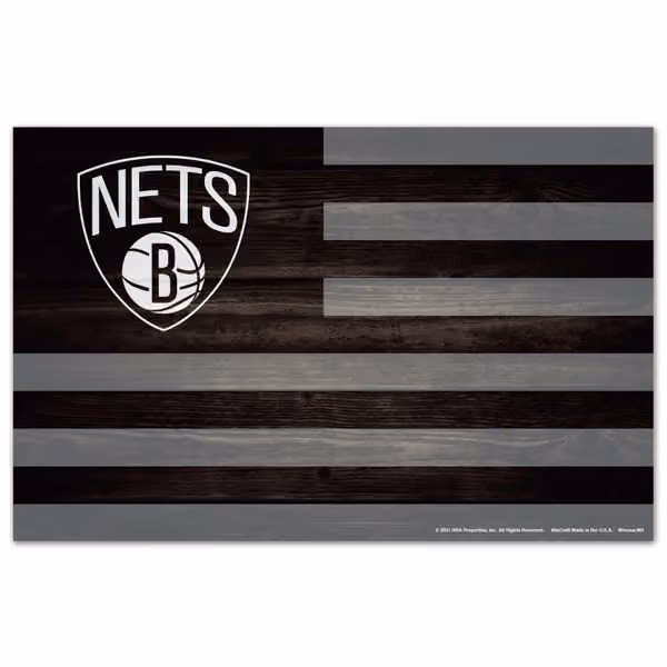 Brooklyn Nets Americana WinCraft NBA Wood Sign view 1