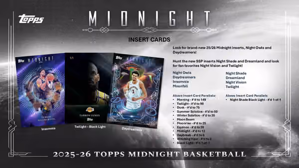 2025/26 Topps Midnight Basketball NBA Hobby Box view 4