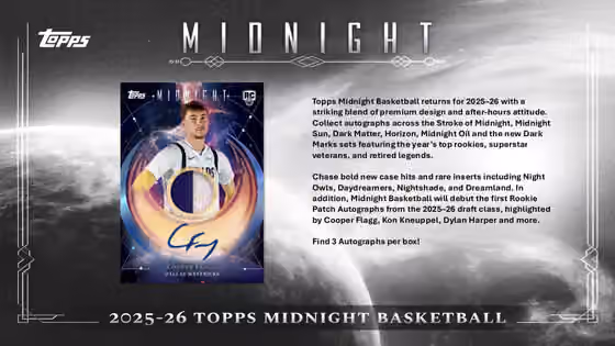 2025/26 Topps Midnight Basketball NBA Hobby Box view 2