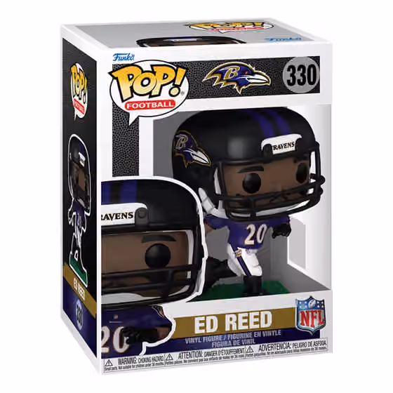 Funko POP! #330 Ed Reed Baltimore Ravens Vinyl NFL Figure view 1