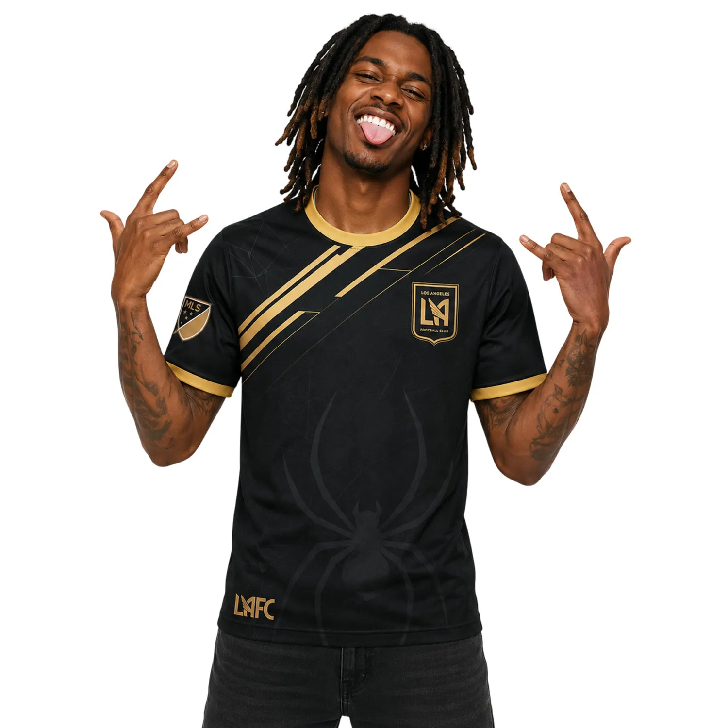 Los Angeles FC Spiderman Custom Jersey – Special Minimal Gold Kit