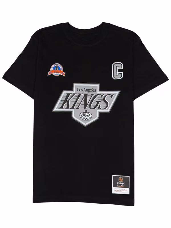 Wayne Gretzky #99 Los Angeles Kings Wordmark Player NHL T-Shirt Black view 2