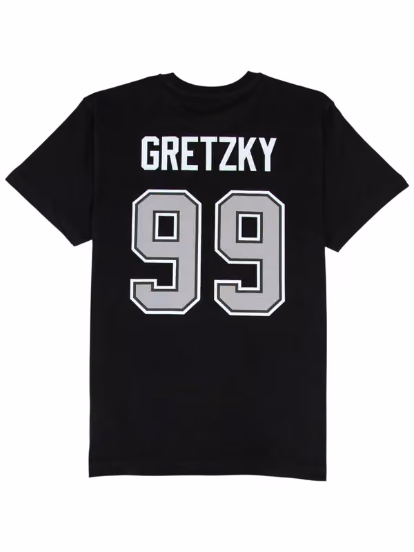 Wayne Gretzky #99 Los Angeles Kings Wordmark Player NHL T-Shirt Black view 1