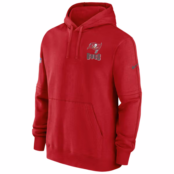 Tampa Bay Buccaneers 2023 NFL Sideline Nike Club Hoodie Red view 2