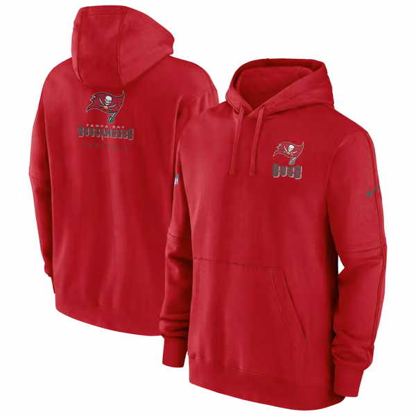 Tampa Bay Buccaneers 2023 NFL Sideline Nike Club Hoodie Red view 1