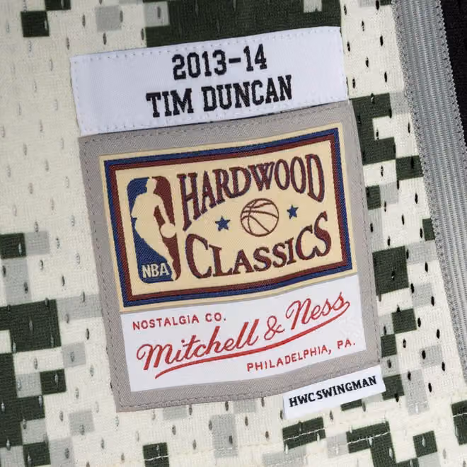 Tim Duncan #21 San Antonio Spurs 2013-14 Mitchell & Ness Swingman NBA Jersey Camo view 3