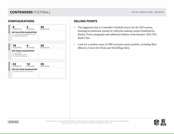 2023 Panini Contenders Football NFL Blaster Box view 5