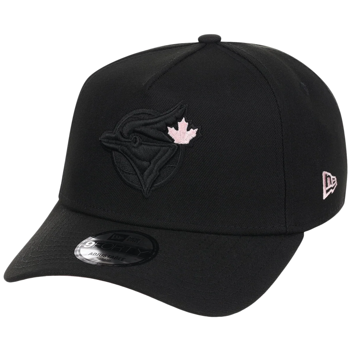 Toronto Blue Jays Toronto Crown the City - Black Pop Pink New Era 9FORTY (Black/Black) detail view
