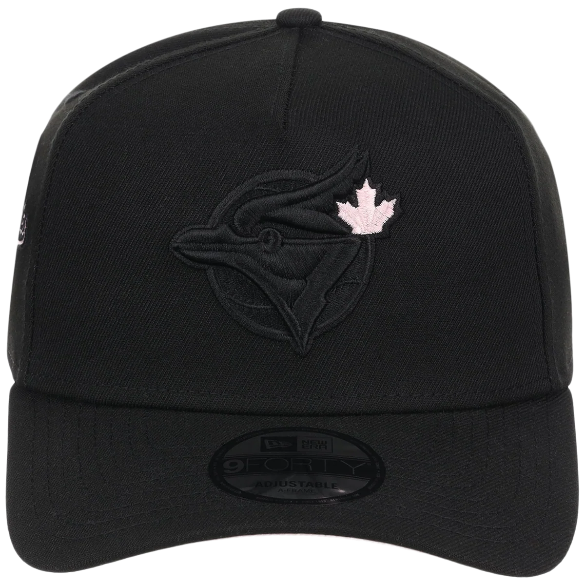 Toronto Blue Jays Toronto Crown the City - Black Pop Pink New Era 9FORTY (Black/Black) detail view