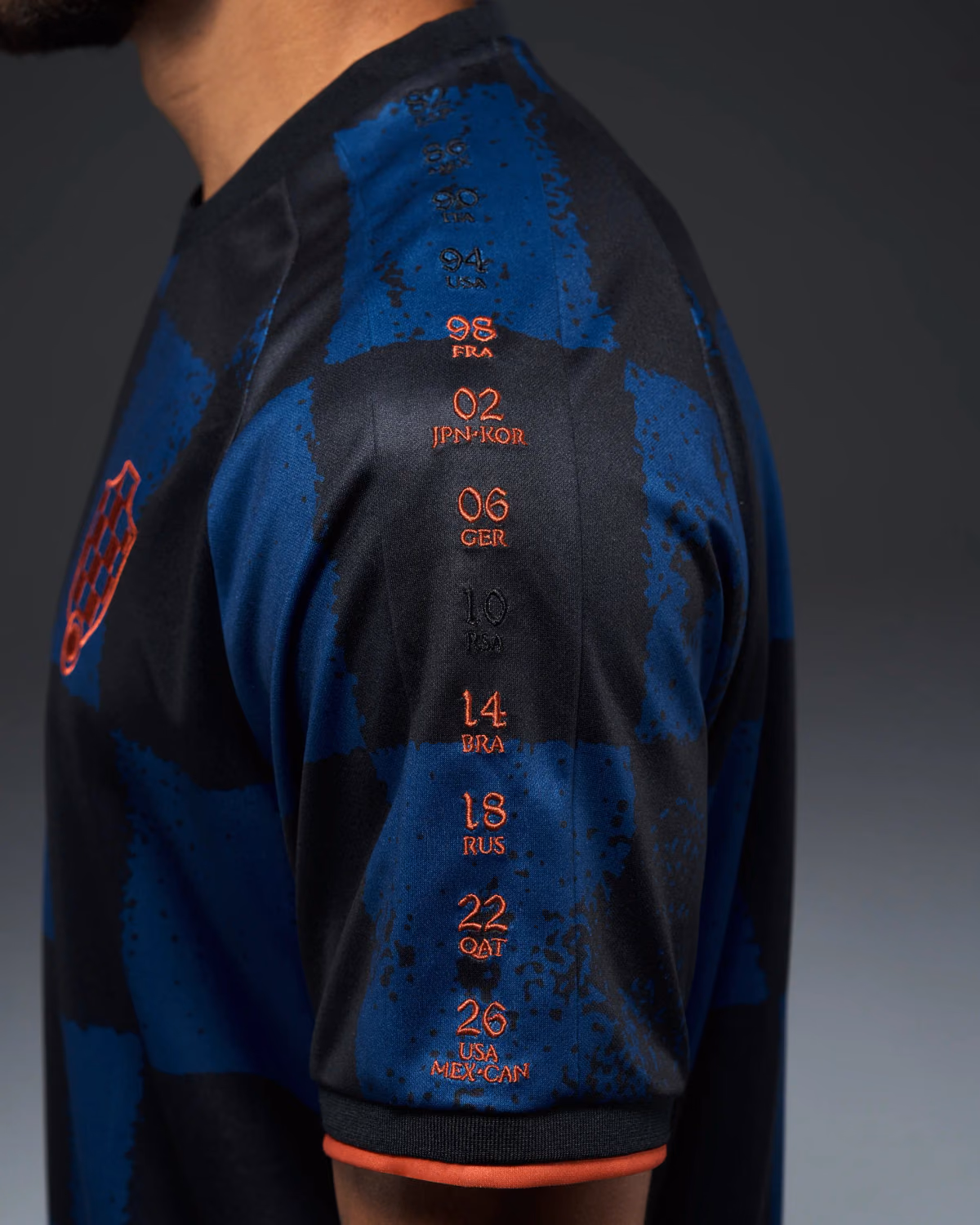 Jersevo Custom Personalized The Wizard Heritage Jersey (2026WC Edition) left sleeve detail