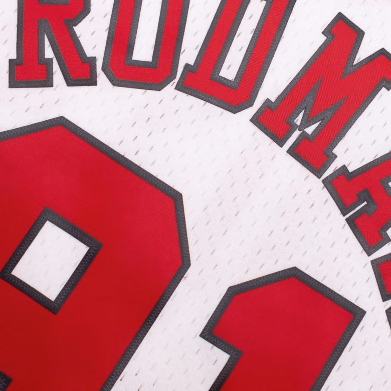 Dennis Rodman #91 Chicago Bulls 1997-98 Swingman NBA Jersey White view 4