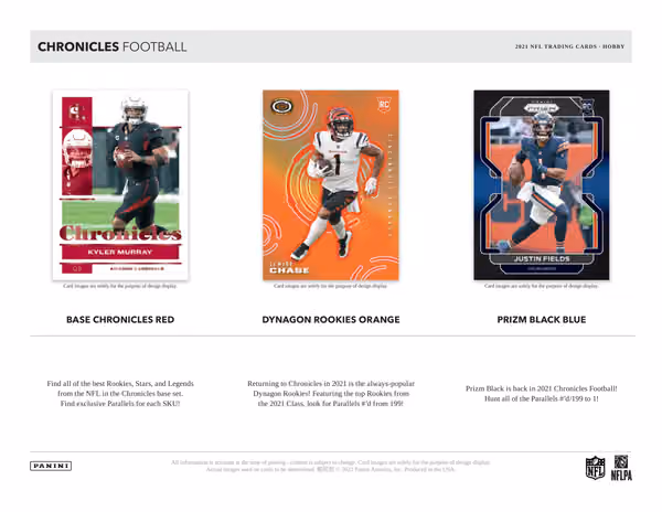 2021 Panini Chronicles NFL Football Hobby Box view 2