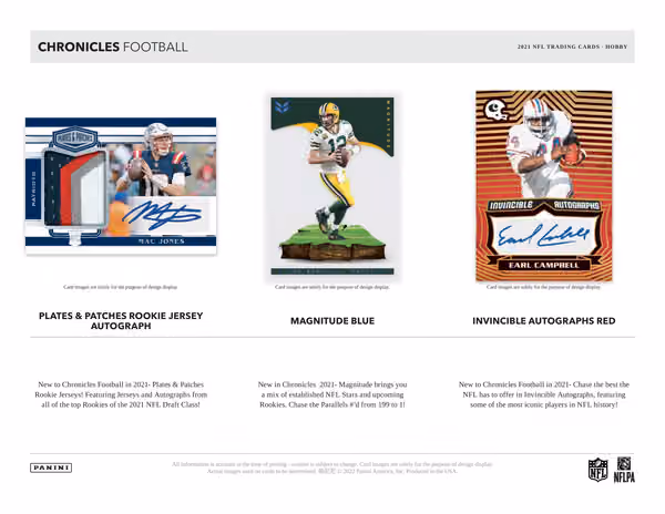 2021 Panini Chronicles NFL Football Hobby Box view 3