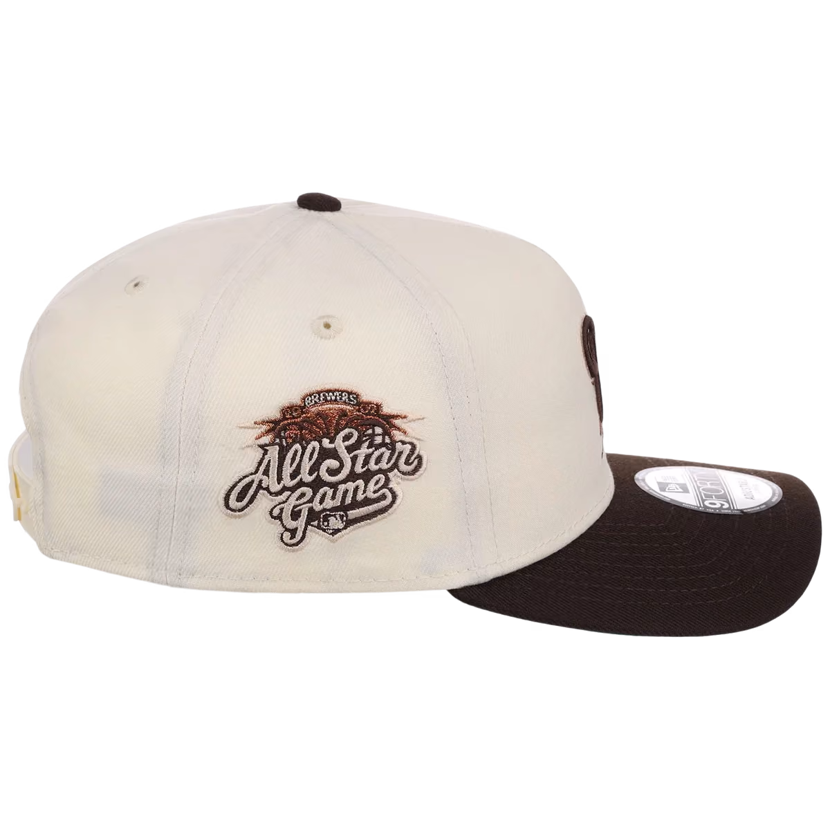 Milwaukee Brewers MLB Walnut Reserve New Era 9FORTY A-Frame detail view