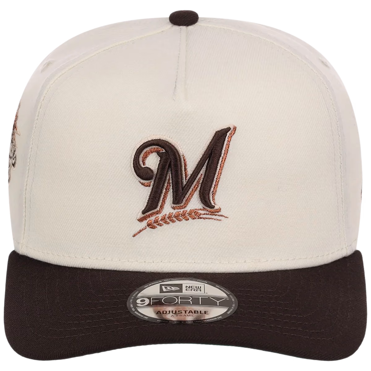Milwaukee Brewers MLB Walnut Reserve New Era 9FORTY A-Frame detail view