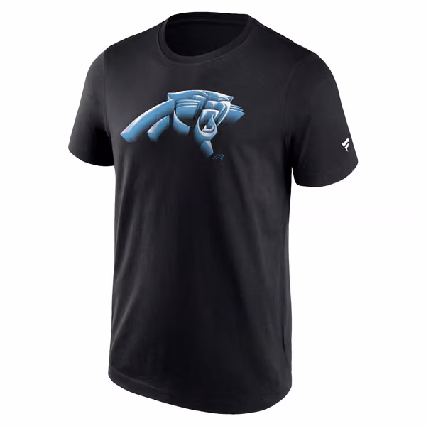 Carolina Panthers Chrome Logo NFL T-Shirt Black view 1