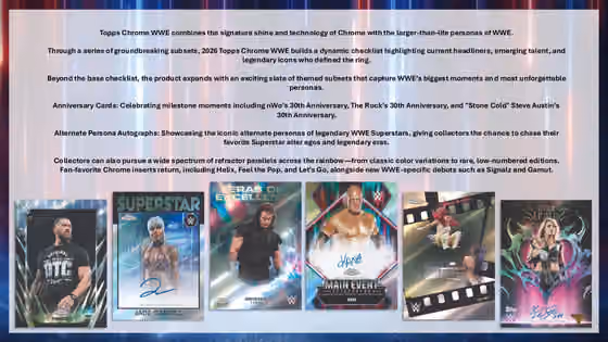 2026 Topps Chrome WWE Wrestling Hobby Box view 2