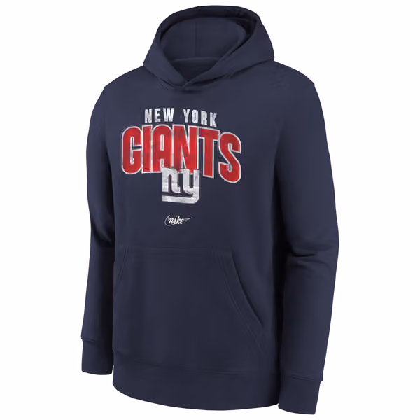 New York Giants Rewind Shout Out Nike Club NFL Hoodie (YOUTH) view 2