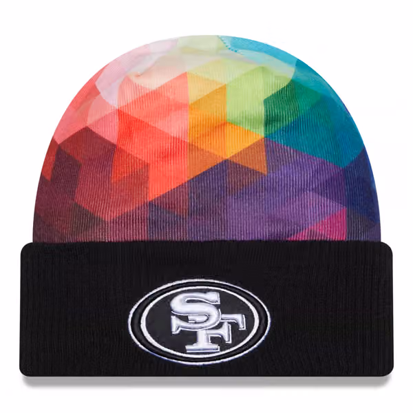 San Francisco 49ers 2023 NFL On-Field Crucial Catch New Era Knit Hat product photo
