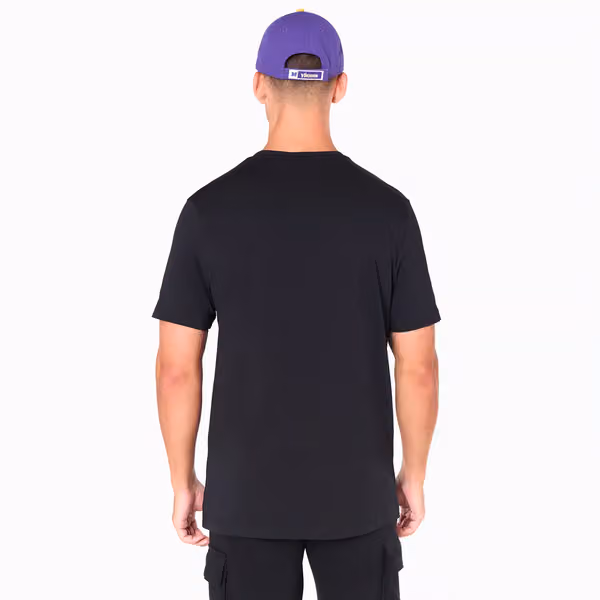 Minnesota Vikings Team Logo Football NFL T-Shirt Black view 2