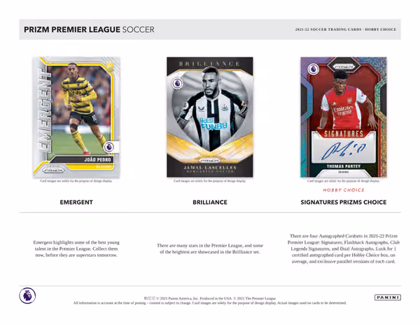 2021/22 Panini Prizm Premier League EPL Soccer Choice Hobby Box view 3