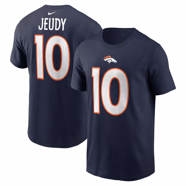 Jerry Jeudy #10 Denver Broncos Nike Player NFL T-Shirt Navy view 1