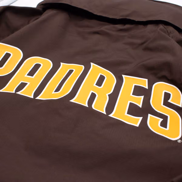 San Diego Padres MLB Quarter Zip Windbreaker Jacket Brown view 7