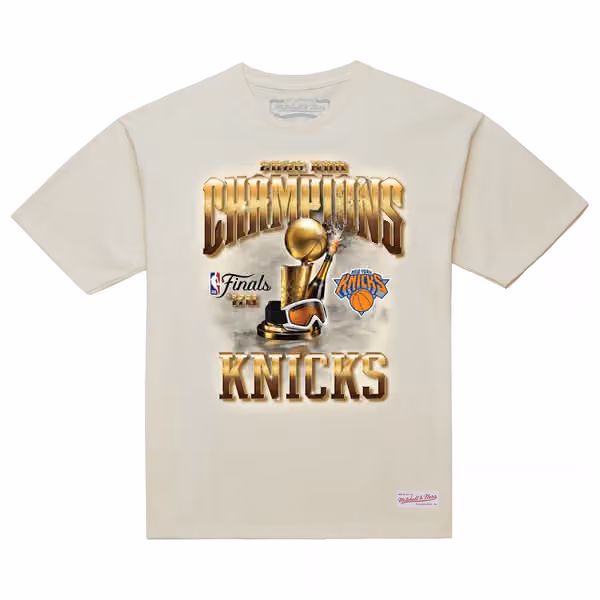 New York Knicks 2026 NBA Finals Champions T-Shirt Cream view 1