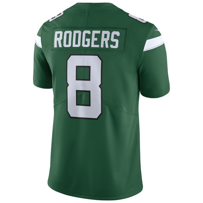 Aaron Rodgers #8 New York Jets Nike Vapor Untouchable Limited NFL Jersey Green view 3