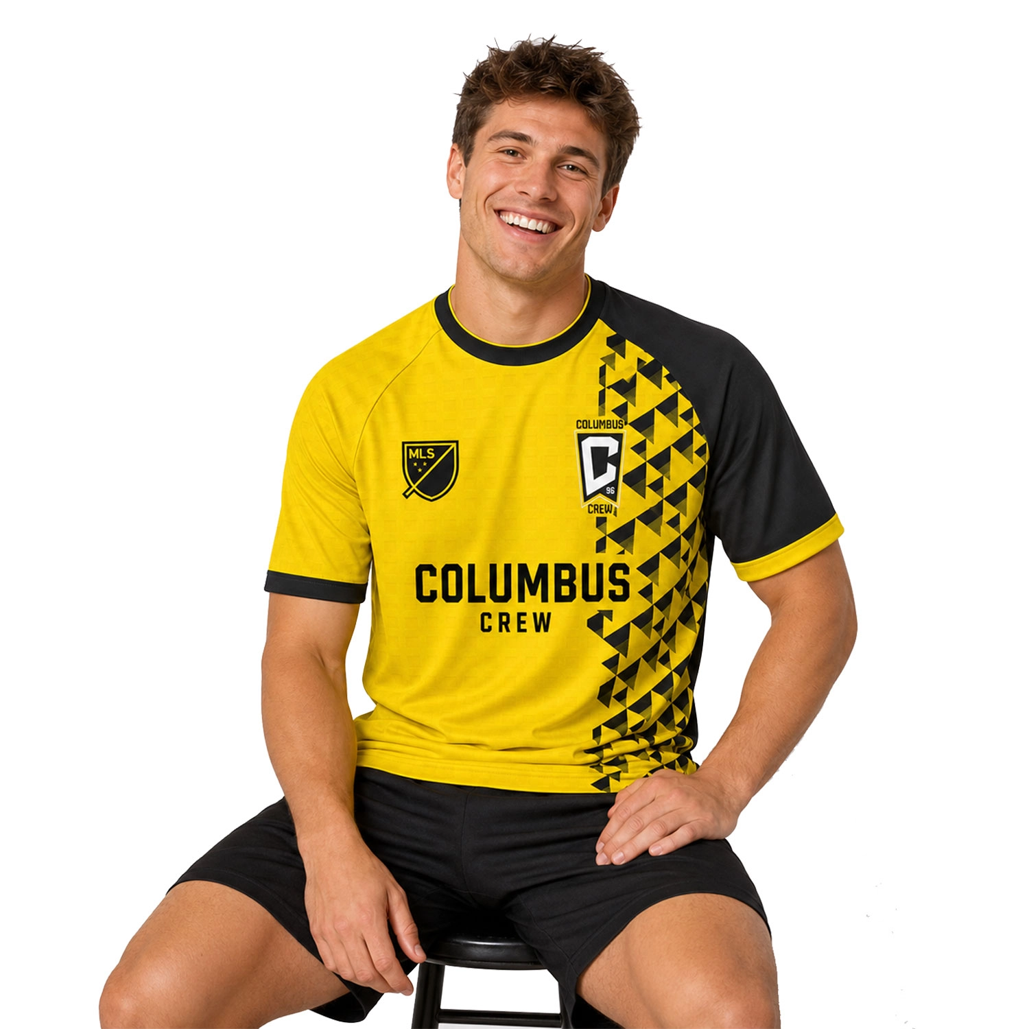 Custom Columbus Crew Jersey – Impressive Geometric Gold Style