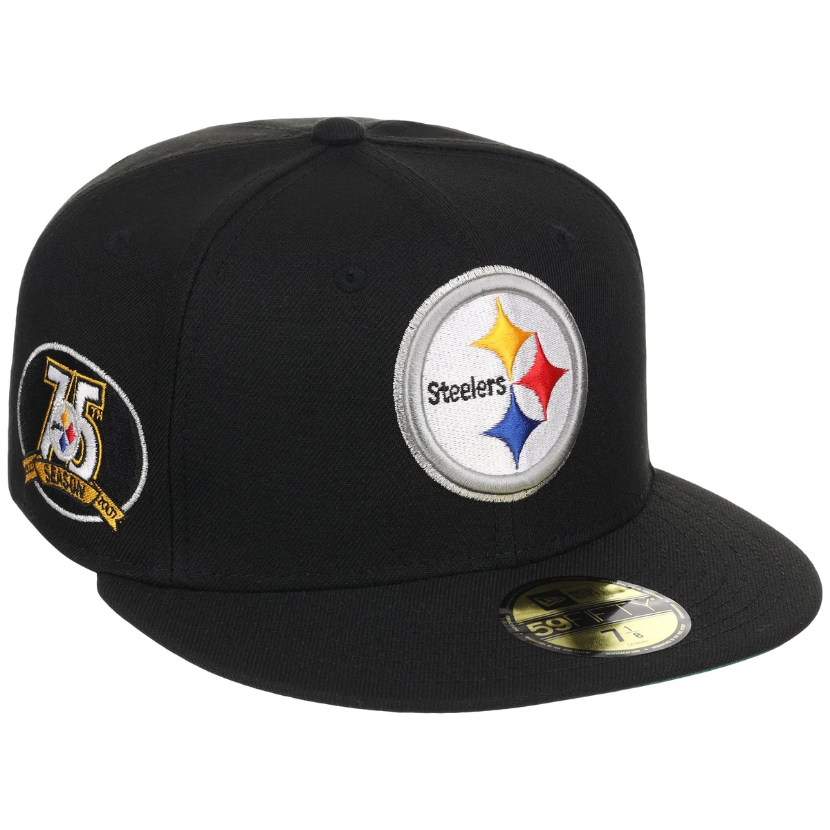 Pittsburgh Steelers NFL Black Dome New Era 59FIFTY front view