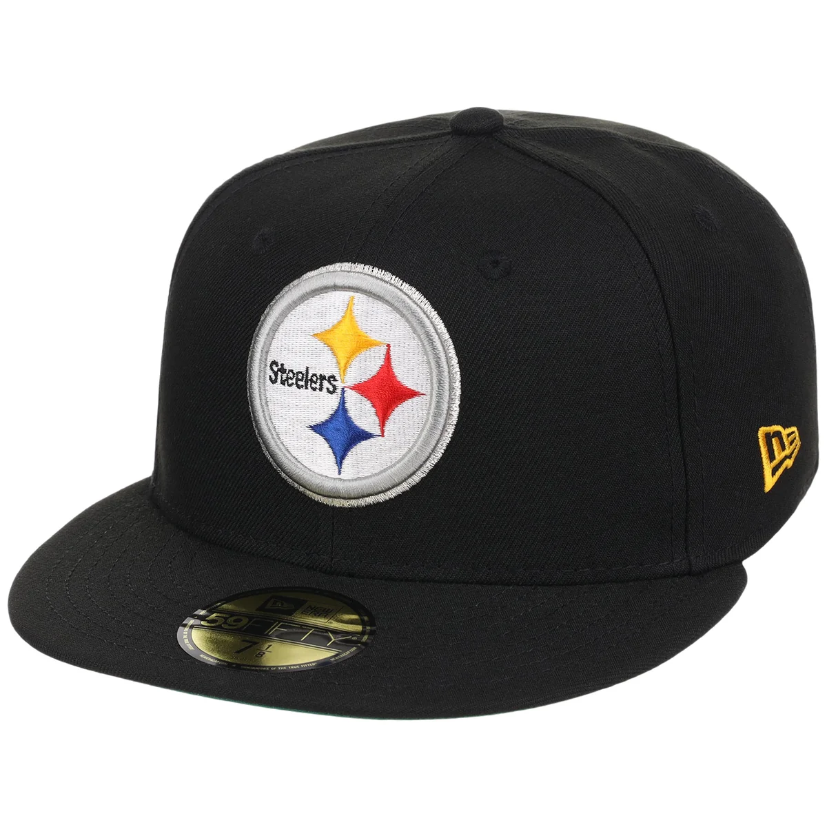 Pittsburgh Steelers NFL Black Dome New Era 59FIFTY detail view