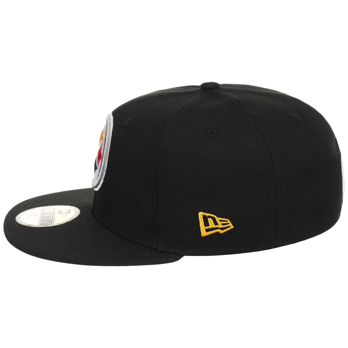 Pittsburgh Steelers NFL Black Dome New Era 59FIFTY detail view