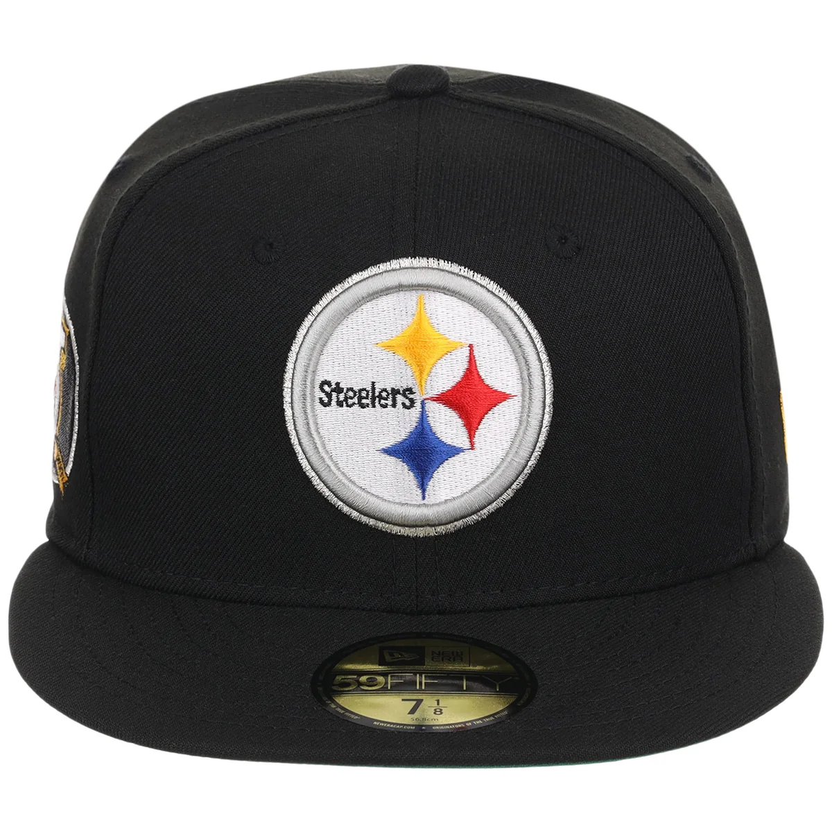 Pittsburgh Steelers NFL Black Dome New Era 59FIFTY detail view