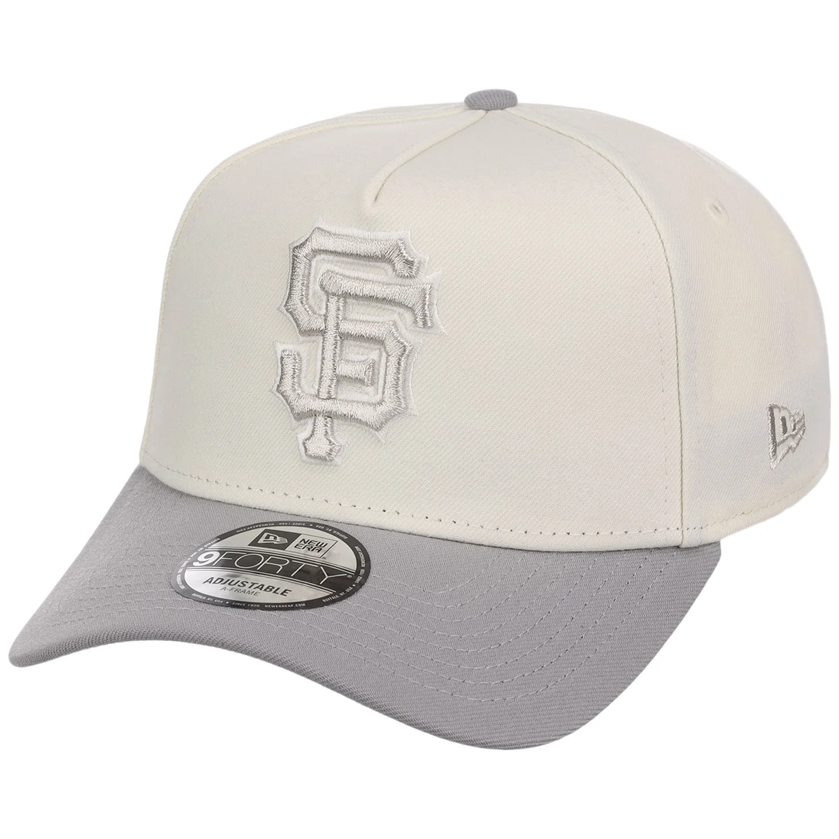 San Francisco Giants MLB Chrome x Gray FASHION CORE New Era 9FORTY A-Frame detail view