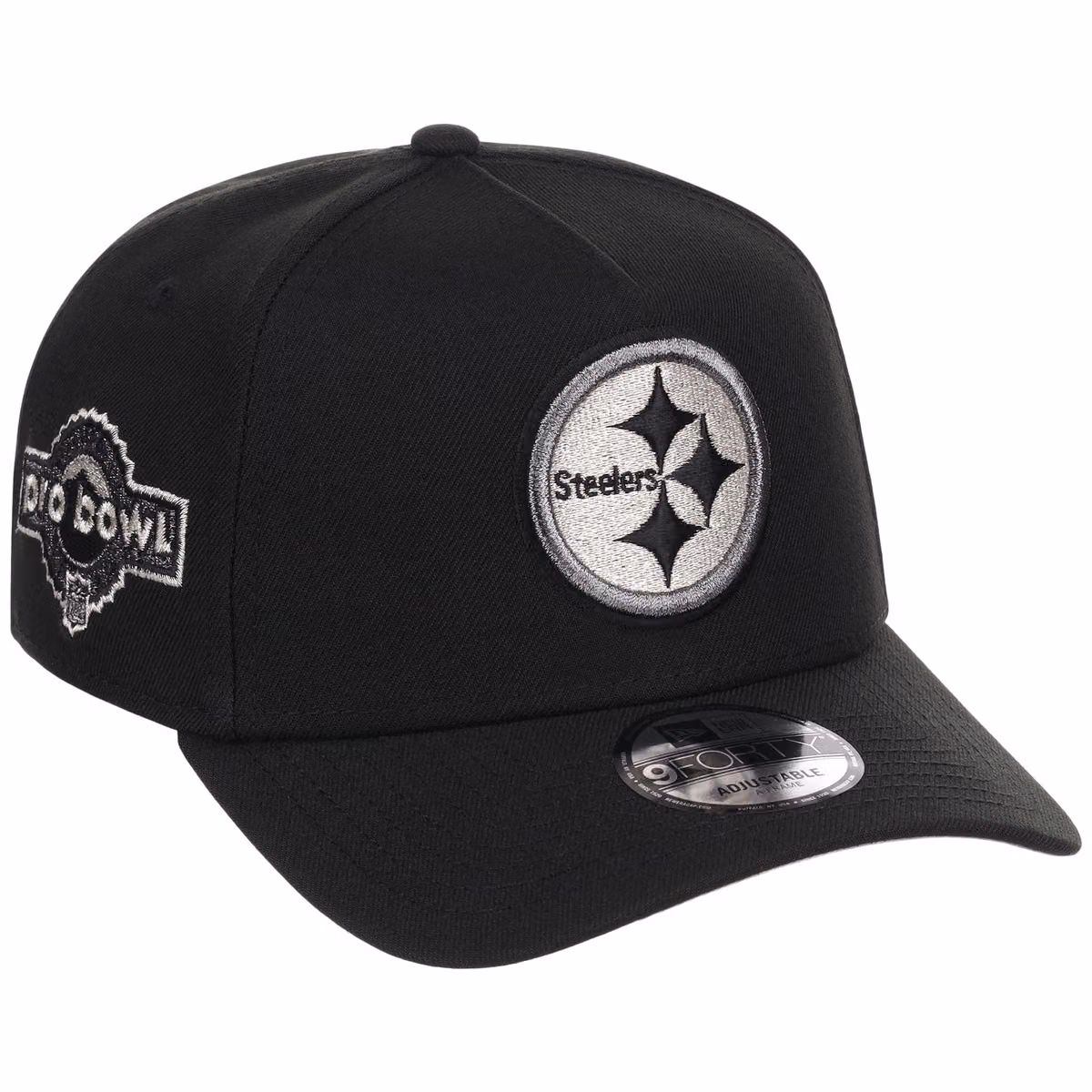 Pittsburgh Steelers NFL Liquid Titanium New Era 9FORTY front view